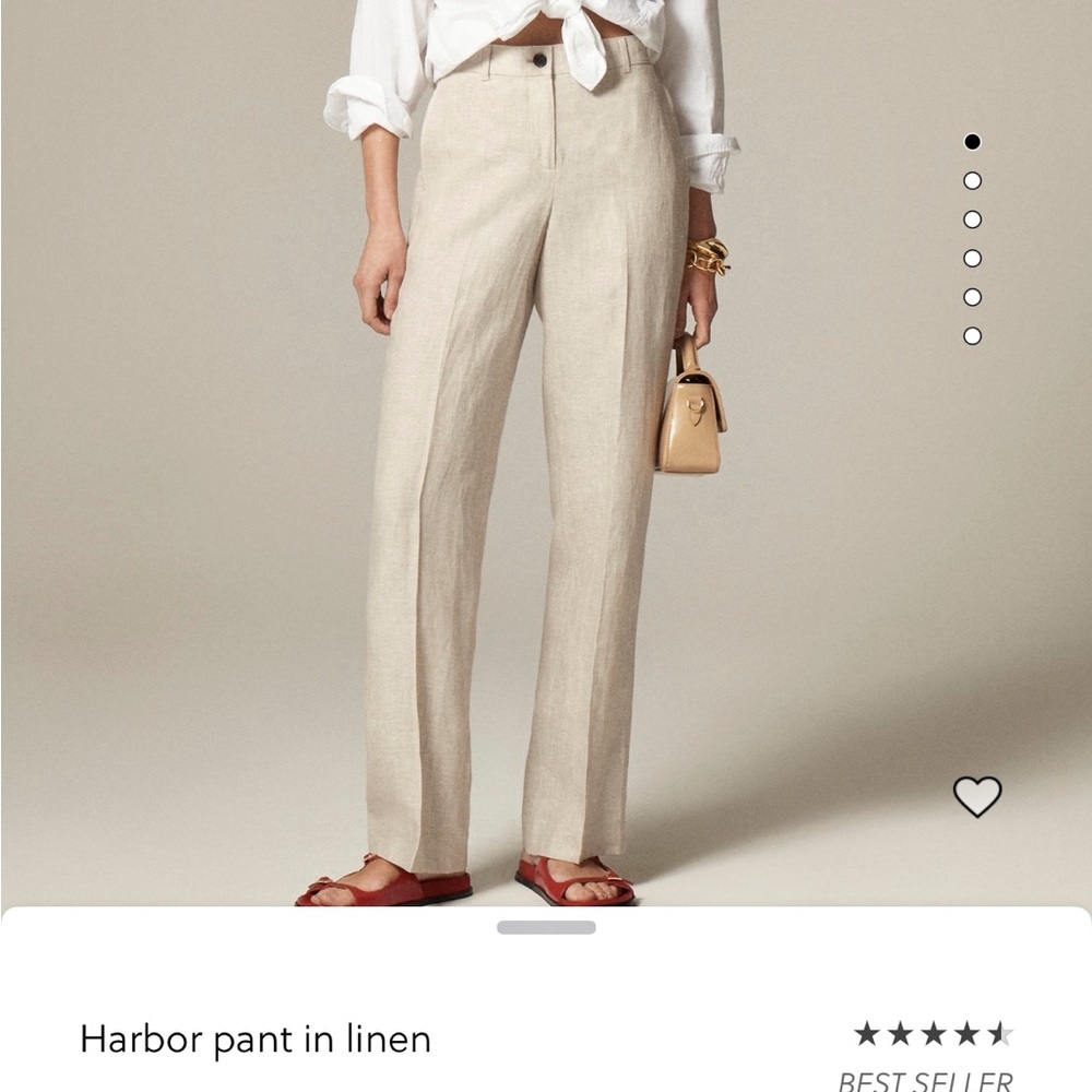 J. Crew Flax Harbor Linen Pant